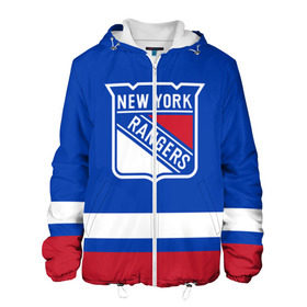 Мужская куртка 3D с принтом Нью-Йорк Рейнджерс НХЛ , ткань верха — 100% полиэстер, подклад — флис | прямой крой, подол и капюшон оформлены резинкой с фиксаторами, два кармана без застежек по бокам, один большой потайной карман на груди. Карман на груди застегивается на липучку | Тематика изображения на принте: hockey | new york | new york rangers | nhl | rangers | usa | нхл | нью йорк | нью йорк рейнджерс | рейнджерс | спорт | сша | хоккей | шайба