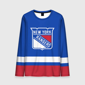 Мужской лонгслив 3D с принтом Нью-Йорк Рейнджерс НХЛ , 100% полиэстер | длинные рукава, круглый вырез горловины, полуприлегающий силуэт | Тематика изображения на принте: hockey | new york | new york rangers | nhl | rangers | usa | нхл | нью йорк | нью йорк рейнджерс | рейнджерс | спорт | сша | хоккей | шайба