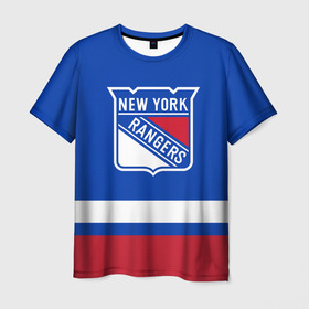 Мужская футболка 3D с принтом Нью-Йорк Рейнджерс НХЛ , 100% полиэфир | прямой крой, круглый вырез горловины, длина до линии бедер | Тематика изображения на принте: hockey | new york | new york rangers | nhl | rangers | usa | нхл | нью йорк | нью йорк рейнджерс | рейнджерс | спорт | сша | хоккей | шайба
