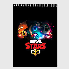 Скетчбук с принтом Brawl Stars , 100% бумага
 | 48 листов, плотность листов — 100 г/м2, плотность картонной обложки — 250 г/м2. Листы скреплены сверху удобной пружинной спиралью | bo | brawl | brock | bull | colt | dynamike | elprimo | jessie | leon | moba | nita | shelly | stars | бо | брок | булл | джесси | динамайк | кольт | леон | нита | шелли | эльпримо