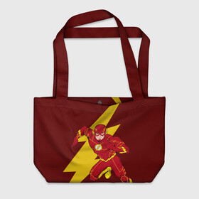 Пляжная сумка 3D с принтом The Flash , 100% полиэстер | застегивается на металлическую кнопку; внутренний карман застегивается на молнию. Стенки укреплены специальным мягким материалом, чтобы защитить содержимое от несильных ударов
 | dc comics | justice league | superhero | the flash | лига справедливости | флэш