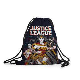 Рюкзак-мешок 3D с принтом Justice League , 100% полиэстер | плотность ткани — 200 г/м2, размер — 35 х 45 см; лямки — толстые шнурки, застежка на шнуровке, без карманов и подкладки | Тематика изображения на принте: batman | bruce wayne | dc comics | justice league | shtatjl | superhero | the flash | wonder woman | бэтмен | лига справедливости | флэш | чудо женщина