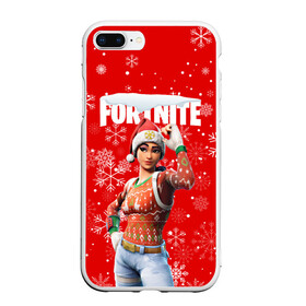 Чехол для iPhone 7Plus/8 Plus матовый с принтом FORTNITE НОВОГОДНИЙ , Силикон | Область печати: задняя сторона чехла, без боковых панелей | 2020 | christmas | fortnite | snow | winter | winter is coming | зима близко | игра | новогодний | новый год | новый год 2020 | персонаж | снег | снежинки | фортнайт | фортнайт новогодний