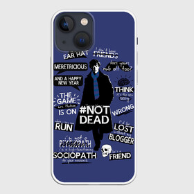 Чехол для iPhone 13 mini с принтом Sherlock not beab ,  |  | 221b | bbc | benedict cumberbatch | john watson | mark gatiss | martin freeman | sherlock holmes | steven moffat | бейкер | джон ватсон | мориарти | стрит | шерлок