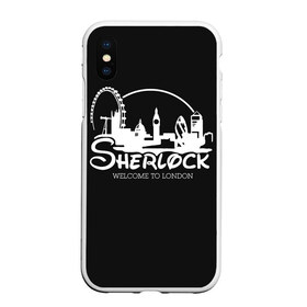 Чехол для iPhone XS Max матовый с принтом Sherlock , Силикон | Область печати: задняя сторона чехла, без боковых панелей | Тематика изображения на принте: 221b | bbc | benedict cumberbatch | john watson | mark gatiss | martin freeman | sherlock holmes | steven moffat | бейкер | джон ватсон | мориарти | стрит | шерлок