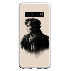 Чехол для Samsung Galaxy S10 с принтом Sherlock , Силикон | Область печати: задняя сторона чехла, без боковых панелей | Тематика изображения на принте: 221b | bbc | benedict cumberbatch | john watson | mark gatiss | martin freeman | sherlock holmes | steven moffat | бейкер | джон ватсон | мориарти | стрит | шерлок