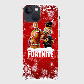 Чехол для iPhone 13 mini с принтом Новогодний Fortnite ,  |  | 2020 | christmas | fortnite | fortnite 2 | fortnite chapter 2 | fortnite2 | fortnite: chapter 2 | new year | snow | winter | игры | новогодний | новый год | фортнайт | фортнайт 2