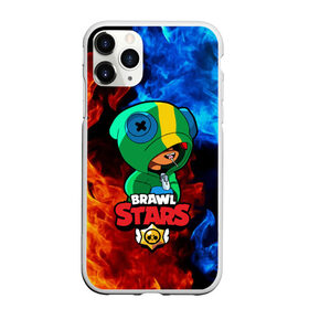 Чехол для iPhone 11 Pro Max матовый с принтом Brawl Stars LEON , Силикон |  | 