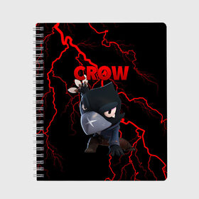 Тетрадь с принтом Brawl Stars CROW , 100% бумага | 48 листов, плотность листов — 60 г/м2, плотность картонной обложки — 250 г/м2. Листы скреплены сбоку удобной пружинной спиралью. Уголки страниц и обложки скругленные. Цвет линий — светло-серый
 | 8 bit | 8 бит | brawl | brawl stars | crow | leon | stars | бравл | бравл старс | браво старс | игра | компьютерная | кров | леон | онлайн | старс