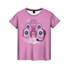 Женская футболка 3D с принтом IM GLOOTIE , 100% полиэфир ( синтетическое хлопкоподобное полотно) | прямой крой, круглый вырез горловины, длина до линии бедер | Тематика изображения на принте: 4сезон | rick and morty | мультсериал | рик и морти