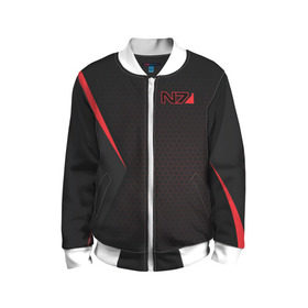 Детский бомбер 3D Mass Effect N7: , 100% полиэстер | застегивается на молнию, по бокам два кармана без застежек, мягкие манжеты, по низу бомбера и на воротнике — эластичная резинка | andromeda | bioware | n7 | shepard | shooter | геты | жнецы | инженер | масс эффект | разведчик | солдат | страж | цербер | штурмовик | шутер