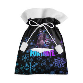 Подарочный 3D мешок с принтом FORTNITE НОВОГОДНИЙ. , 100% полиэстер | Размер: 29*39 см | 2020 | christmas | fortnite | snow | winter | winter is coming | зима близко | игра | новогодний | новый год | новый год 2020 | персонаж | снег | снежинки | фортнайт | фортнайт новогодний