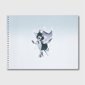 Альбом для рисования с принтом Shinobu Kochou , 100% бумага
 | матовая бумага, плотность 200 мг. | Тематика изображения на принте: blade of demon | demon slayer | kimetsu no yaiba | kochou | shinobu | клинок | кочо | рассекающий демонов | шинобу