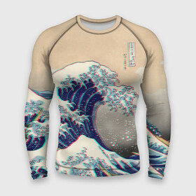 Мужской рашгард 3D с принтом Kanagawa Wave Glitch Art ,  |  | glitch | japan | kanagawa | retro | retro wave | retrowave | vapor | vapor wave | vaporwave | wave | волна канагава | глитч | глич | канагава | ретровейв | ретровэйв | япония