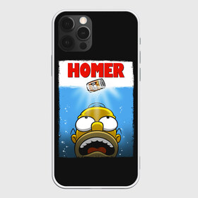 Чехол для iPhone 12 Pro Max с принтом Homer , Силикон |  | bart | beer | family | homer | jaws | lisa | maggie | marge | shark | simpson | simpsons | thesimpsons | акула | барт | гомер | лиза | мардж | мегги | семья | симпсоны | челюсти