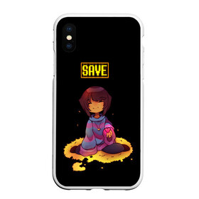 Чехол для iPhone XS Max матовый с принтом UNDERTALE FRISK , Силикон | Область печати: задняя сторона чехла, без боковых панелей | chara | frisk | sans | undertale | андертале | андертейл | игра | подземная история | подземная сказка | санс | ундертале | фриск | чара