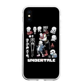 Чехол для iPhone XS Max матовый с принтом UNDERTALE , Силикон | Область печати: задняя сторона чехла, без боковых панелей | chara | frisk | sans | undertale | андертале | андертейл | игра | подземная история | подземная сказка | санс | ундертале | фриск | чара