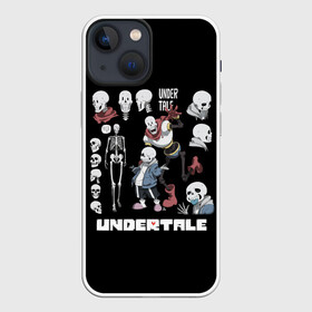 Чехол для iPhone 13 mini с принтом UNDERTALE ,  |  | Тематика изображения на принте: chara | frisk | sans | undertale | андертале | андертейл | игра | подземная история | подземная сказка | санс | ундертале | фриск | чара