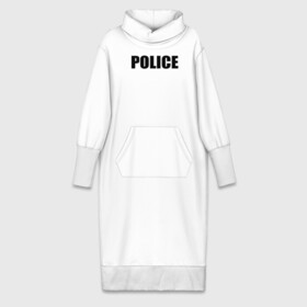 Платье удлиненное хлопок с принтом Police ,  |  | police | мвд | милиция | оперуполномоченный | патруль | правоохранительный орган | россии | рф | силовые структуры
