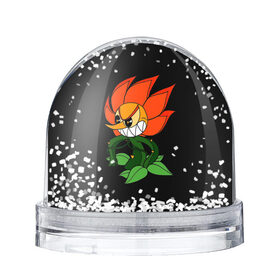 Снежный шар с принтом Cuphead - Кэгни Гвоздика , Пластик | Изображение внутри шара печатается на глянцевой фотобумаге с двух сторон | cuphead | босс | гвоздика | кэгни | цветок