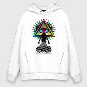 Мужское худи Oversize хлопок с принтом Neon alien The all-seeing eye , френч-терри — 70% хлопок, 30% полиэстер. Мягкий теплый начес внутри —100% хлопок | боковые карманы, эластичные манжеты и нижняя кромка, капюшон на магнитной кнопке | abstract | alien | beautiful | bright | eye | mason | neon | ufo