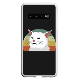 Чехол для Samsung Galaxy S10 с принтом Woman Yelling at Cat , Силикон | Область печати: задняя сторона чехла, без боковых панелей | cat | cats | mem | meme | memes | женщина | кот | кричит | мем | мемы | на кота