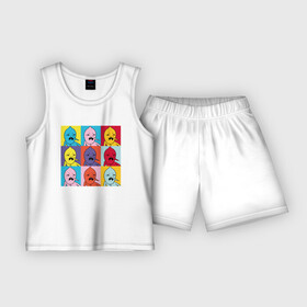 Детская пижама с шортами хлопок с принтом Граф Лимонхват pop art ,  |  | adventure time | dsgnosadchaya | pop art | vdosadir | время приключений | граф лимонхват | пендлтон уорд