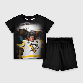Детский костюм с шортами 3D с принтом Евгений Малкин ,  |  | Тематика изображения на принте: hockey | malkin | nhl | penguins | pittsburgh | pittsburgh penguins | евгений малкин | малкин | нхл | пингвинз | питтсбург | питтсбург пингвинз | россия | сборная россии | спорт | хоккей | шайба