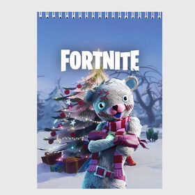 Скетчбук с принтом Fortnite Новогодний , 100% бумага
 | 48 листов, плотность листов — 100 г/м2, плотность картонной обложки — 250 г/м2. Листы скреплены сверху удобной пружинной спиралью | christmas | epic games | fortnite | игры | новый год | рождество | фортнайт