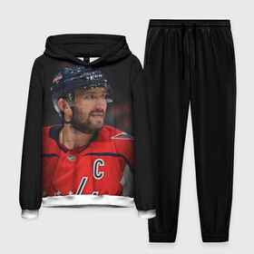 Мужской костюм 3D (с толстовкой) с принтом Александр Овечкин ,  |  | capitals | hockey | nhl | ovechkin | washington | washington capitals | александр овечкин | вашингтон | вашингтон кэпиталз | кэпиталз | нхл | овечкин | хоккей