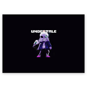 Поздравительная открытка с принтом UNDERTALE , 100% бумага | плотность бумаги 280 г/м2, матовая, на обратной стороне линовка и место для марки
 | Тематика изображения на принте: chara | frisk | sans | undertale | андертале | андертейл | игра | подземная история | подземная сказка | санс | ундертале | фриск | чара