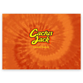 Поздравительная открытка с принтом Cactus Jack , 100% бумага | плотность бумаги 280 г/м2, матовая, на обратной стороне линовка и место для марки
 | reeses puffs | travis scott | джэк | кактус | трэвис скотт