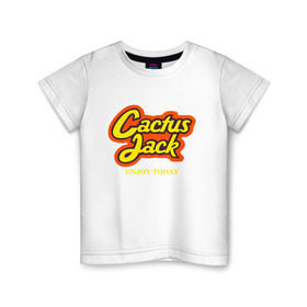 Детская футболка хлопок с принтом Cactus Jack , 100% хлопок | круглый вырез горловины, полуприлегающий силуэт, длина до линии бедер | reeses puffs | travis scott | джэк | кактус | трэвис скотт