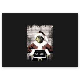 Поздравительная открытка с принтом Гринч , 100% бумага | плотность бумаги 280 г/м2, матовая, на обратной стороне линовка и место для марки
 | christmas | claus | grinch stole | how the | jingle | merry | santa | гринч | гуманоид | диккенс | ктоград | олени | рождество | снежинки | чарльз