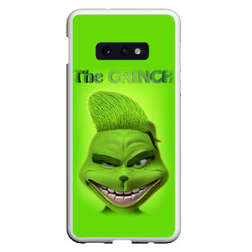 Чехол для Samsung S10E с принтом Grinch Face , Силикон | Область печати: задняя сторона чехла, без боковых панелей | christmas | claus | grinch stole | how the | jingle | merry | santa | гринч | гуманоид | диккенс | ктоград | олени | рождество | снежинки | чарльз