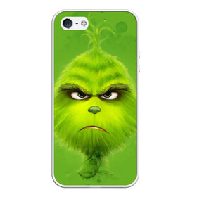 Чехол для iPhone 5/5S матовый с принтом The Grinch , Силикон | Область печати: задняя сторона чехла, без боковых панелей | christmas | claus | grinch stole | how the | jingle | merry | santa | гринч | гуманоид | диккенс | ктоград | олени | рождество | снежинки | чарльз