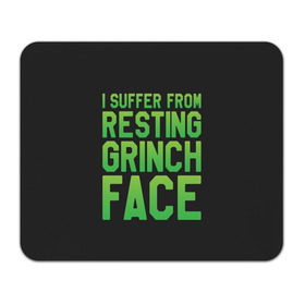 Коврик для мышки прямоугольный с принтом Grinch Face , натуральный каучук | размер 230 х 185 мм; запечатка лицевой стороны | 