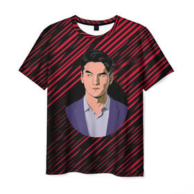 Мужская футболка 3D с принтом Нурлан Сабуров , 100% полиэфир | прямой крой, круглый вырез горловины, длина до линии бедер | казах | камеди | нурик | нурлан | сабуров | стендап