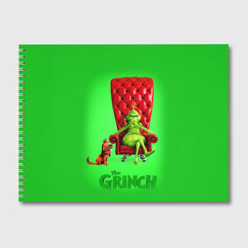 Альбом для рисования с принтом The Grinch , 100% бумага
 | матовая бумага, плотность 200 мг. | christmas | claus | grinch stole | how the | jingle | merry | santa | гринч | гуманоид | диккенс | ктоград | олени | рождество | снежинки | чарльз