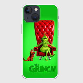 Чехол для iPhone 13 mini с принтом The Grinch ,  |  | christmas | claus | grinch stole | how the | jingle | merry | santa | гринч | гуманоид | диккенс | ктоград | олени | рождество | снежинки | чарльз