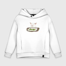 Детское худи Oversize хлопок с принтом Woman Yelling At Cat Meme , френч-терри — 70% хлопок, 30% полиэстер. Мягкий теплый начес внутри —100% хлопок | боковые карманы, эластичные манжеты и нижняя кромка, капюшон на магнитной кнопке | cat | cat meme | женщина кричит на кота | интернет | кот | кот мем | котейка | котенок | кошак | мем | приколы