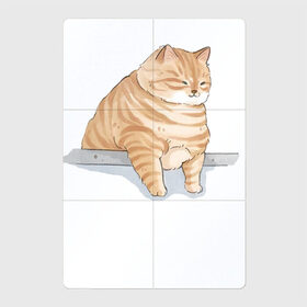 Магнитный плакат 2Х3 с принтом Толстый Кот , Полимерный материал с магнитным слоем | 6 деталей размером 9*9 см | Тематика изображения на принте: cat | cat meme | интернет | кот | кот кусь | кот мем | котейка | котенок | кошак | мем | мем с котом | мемы с котиками | приколы | удивленный кот мем
