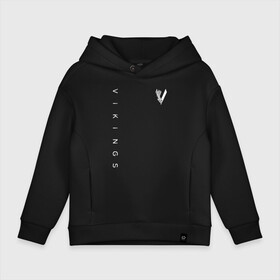 Детское худи Oversize хлопок с принтом VIKINGS. , френч-терри — 70% хлопок, 30% полиэстер. Мягкий теплый начес внутри —100% хлопок | боковые карманы, эластичные манжеты и нижняя кромка, капюшон на магнитной кнопке | series | series vikings | vikings | викинги | сериал | сериал викинги