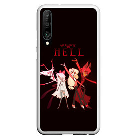 Чехол для Honor P30 с принтом Hazbin Hotel Welcome to Hell , Силикон | Область печати: задняя сторона чехла, без боковых панелей | alastor | angel | charlie | dust | hazbin | hotel | husk | katie | pentious | sir | vaggie | аластор | вэгги | даст | кэти | отель | пентиус | сэр | хазбин | хаск | чарли | энджел