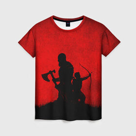 Женская футболка 3D с принтом God of War , 100% полиэфир ( синтетическое хлопкоподобное полотно) | прямой крой, круглый вырез горловины, длина до линии бедер | god | playstation | war | атрей | бог | войны | кратос | левиафан | лук | лучник | призрак спарты | топор