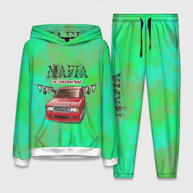 Женский костюм 3D (с толстовкой) с принтом Mafia ,  |  | 2107 | mafia | бандиты | ваз | мафия | машины | семерка | таз | тазы