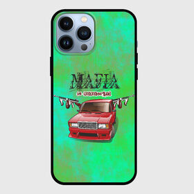 Чехол для iPhone 13 Pro Max с принтом Mafia ,  |  | Тематика изображения на принте: 2107 | mafia | бандиты | ваз | мафия | машины | семерка | таз | тазы