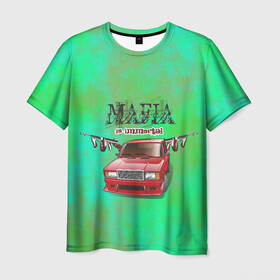 Мужская футболка 3D с принтом Mafia , 100% полиэфир | прямой крой, круглый вырез горловины, длина до линии бедер | 2107 | mafia | бандиты | ваз | мафия | машины | семерка | таз | тазы