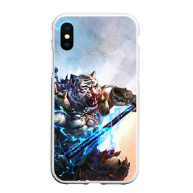 Чехол для iPhone XS Max матовый с принтом Warrior Zoomorph , Силикон | Область печати: задняя сторона чехла, без боковых панелей | Тематика изображения на принте: mmorpg | perfect world | pw | амфибии | воин | древние | друид | жнец | жрец | зооморфы | идеальный мир | лучник | люди | маг | оборотень | паладин | пв | сиды | страж | стрелок | тени | шаман