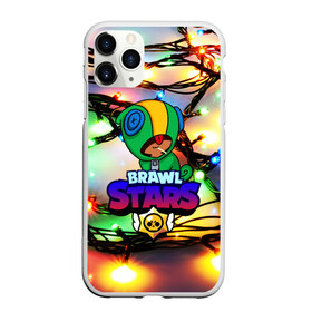 Чехол для iPhone 11 Pro Max матовый с принтом BRAWL STARS НОВОГОДНИЙ , Силикон |  | Тематика изображения на принте: 2020 | android | brawl stars | crow | games | leon | mobile game | stars | бравл старс | ворон | игры | леон | мобильные игры